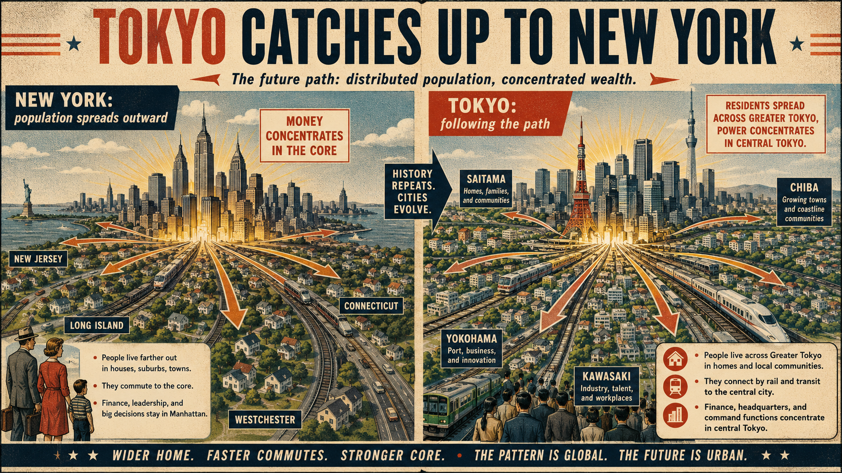 Manhattan’s Population Stopped Concentrating. Its Money Didn’t. Tokyo May Be Next.