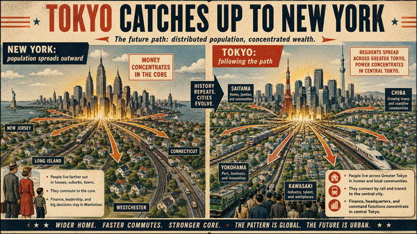 Manhattan’s Population Stopped Concentrating. Its Money Didn’t. Tokyo May Be Next.
